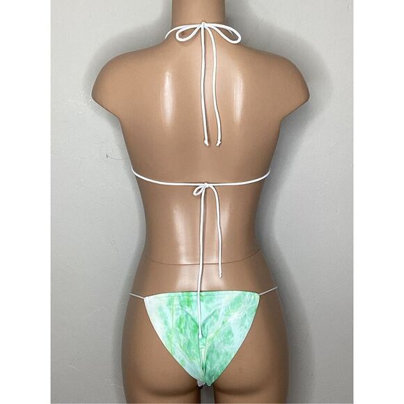 New. Good American green marble bikini. M-top/L-bottom . Retails $99 - Picture 5 of 14